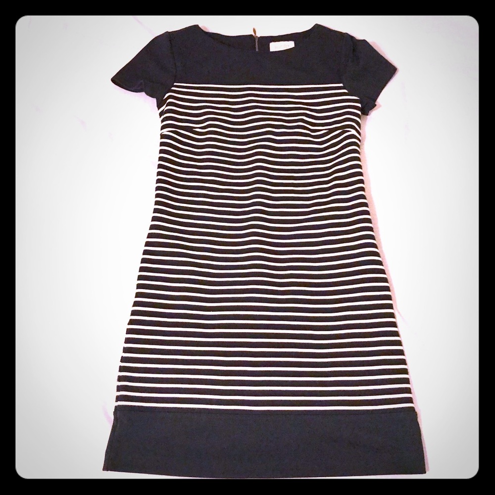 LAUNDRY- Sz 2 - Nautical - Navy & White Knit Dress